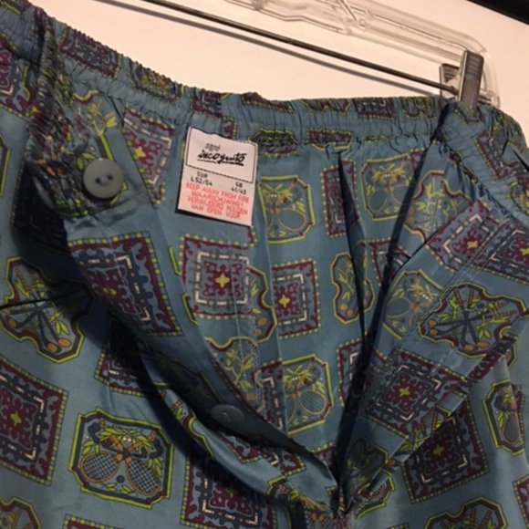 SIGNE INCOGNITO Light Blue Men's Silk Pajama Set With Shorts Size L NWT - Picture 4 of 11